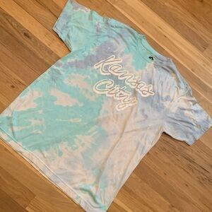 Kansas City Sky Blue Tie-Dye Short Sleeve Crewneck T-Shirt Unisex L